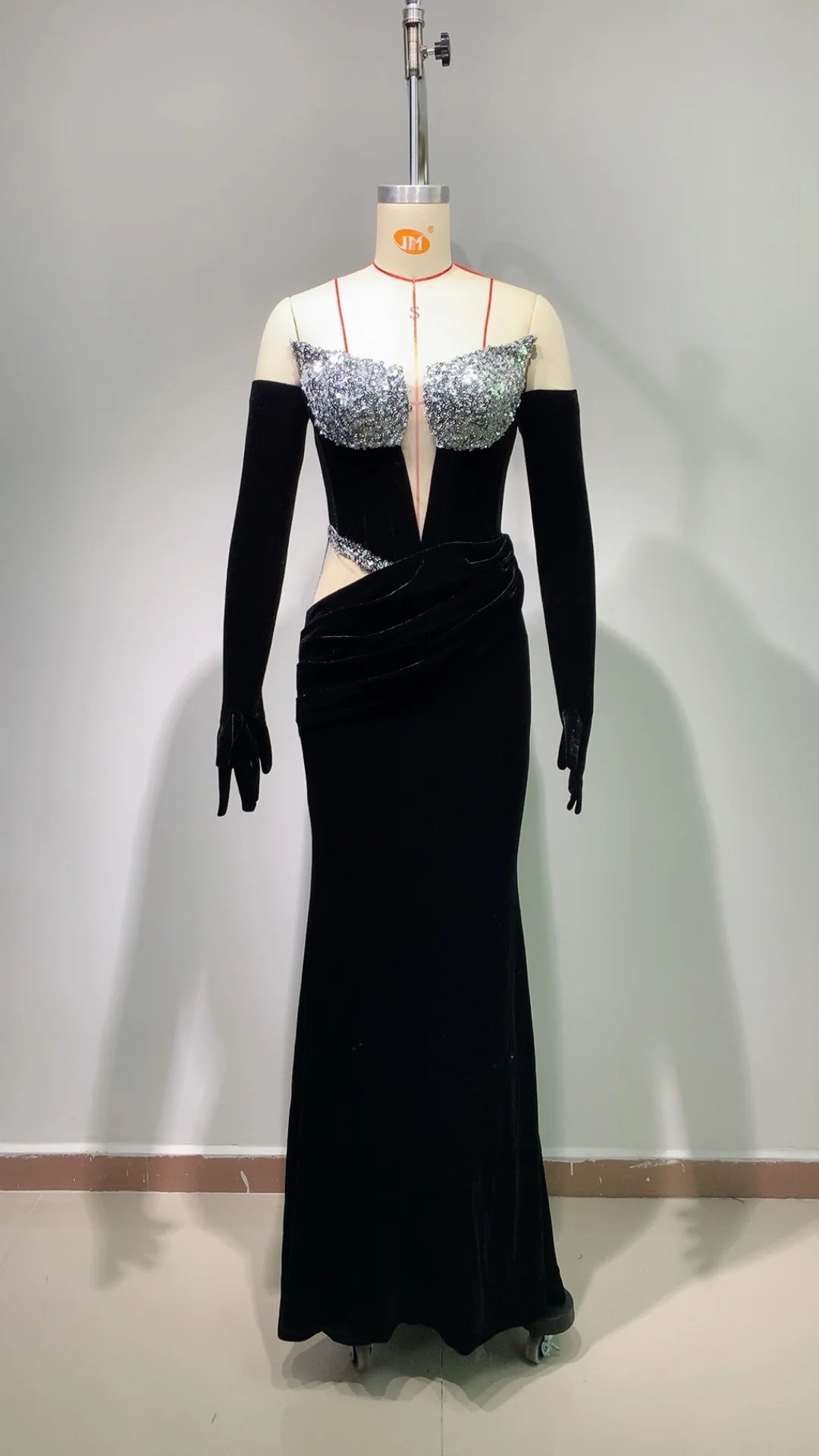 Women's Long Dress with Sequins